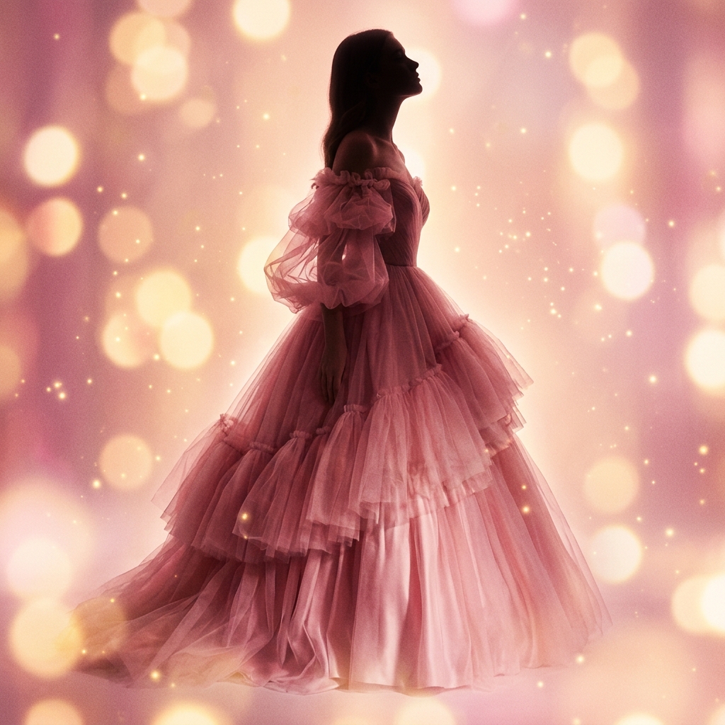 Valentina con su vestido de quince